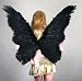 Super Large Black Feather Butterfly Fairy Angel Wings w/ Free Halo 36x36inch