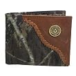 Mossy Oak Fabric Camo Bi-fold Wallet with Leather Corner - Collegiate Series