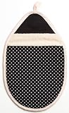 Le Creuset Silicone Textiles Pot Holder Black And Cream