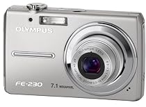 Olympus FE-230 Digital Compact Camera - Silver (7.1MP, 3x Optical Zoom) 2.5'' LCD