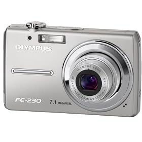 Olympus FE-230 Digital Compact Camera - Silver (7.1MP, 3x Optical Zoom) 2.5'' LCD