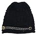 Women Knit Snow Hat Winter Snowboarding Beanie Crochet Cap (Black)