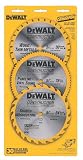 DEWALT DW9059C5 5-3/8-Inch Cordless Constuction Saw Blade Combo Pack with 16 Tooth, 30 Tooth, and 80 Tooth Saw Blades