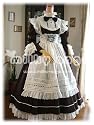 (ミルキーアンジェ) milky ange クラシック バッスル付き パーラー メイド シモーヌ ダークブラウン XL ロング メイド服