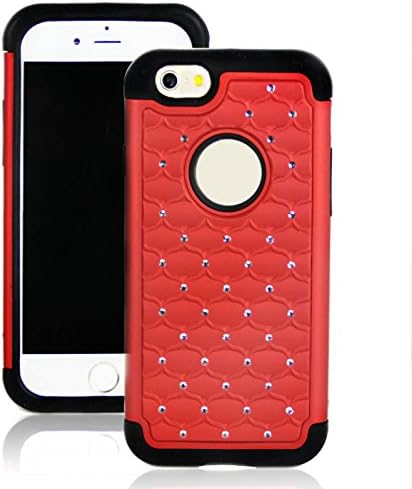 iPhone 6 Case Killer Kase Protector Series iPhone 6 protective two part case Red Diamond Rhinestone BLING! SALE (Red)