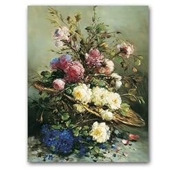 Overflowing Basket - Box Set of 12 Greeting Cards and matching patterned envelopes