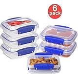 Sistema Klip It 3 by 6.7-Ounce Containers, 6-Pack, Clear