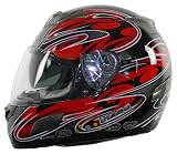 Vega V-Tune Red Rock On Graphic Small Bluetooth Full Face Helmet