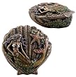 Mermaid Shell Box - Cold Cast Resin (H: 1.75" x L: 3.75" x W: 3.5" & 0.50 lbs)