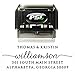 PrettySweetParty Self Inking Return Address Stamp - Custom 4 Line Personalized Address Stamp for Envelopes, Wedding Invitations, Business, Mailing Labels, Black Ink (Calligraphy Script)