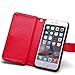 iPhone 6 Plus Wallet Case, Roybens 9 Card Slot PU Leather Wallet Case 2 in 1 Magnetic Detachable Back Cover Flip Case with Wrist Strap For Apple iPhone 6 6s Plus (5.5) Red