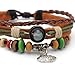 Valentine’s Day, Mothers Day, Christmas, Birthday Lucky Handmade Wrap Leather Fashion Charm Bracelet Gift