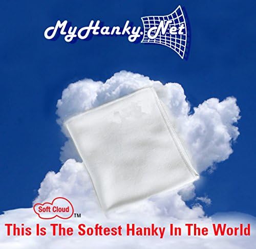My Hanky - White Stitch No Logo - This is the Softest Cotton Handkerchief in the World, 7 Pack Boxed Set