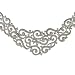 Sterling Silver Cubic Zirconia Ornate Scroll Design Necklace by Charles Winston, 16