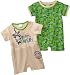 Cutie Pie Baby-boys Infant 2 Pack Funny Monkey Trucks Romper with Hanger, Tan, 0-3 Months Cutie Pie Baby-boys Infant 2 Pack Funny Monkey Trucks Romper with Hanger, Tan, 0-3 Months