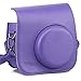 CAIUL Compatible Mini 8 Camera Case Bag with Soft PU Leather Material for Fujifilm Instax Mini 8 8+ 9 Film Camera (Purple)