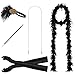JustinCostume 1920s Accessories Headband Necklace Gloves Cigarette Holder Boa, I