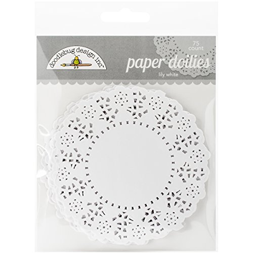 Doodlebug Doilies, 4.5-Inch, Lily White, 75-Pack