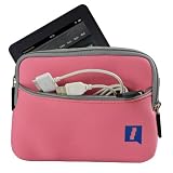 igadgitz Rosa Neoprene Custodia Case Cover Protezione per Samsung Galaxy Tab P1000 GT-P6200 GT-P6210 7.0 & Tab 2 GT-P3100 GT-P3110 Internet Tablet