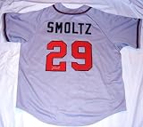John Smoltz Autographed Atlanta Braves Jersey W/PROOF, Picture of John Signing For Us, Cy Young Award, 1995 World Series Champion, Boston Red Sox, St. Louis Cardinals
