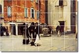 IMAGE OF John Sargent City Kitchen Tile Mural 17. 32x40 inches using (20) 8x8 ceramic tiles.