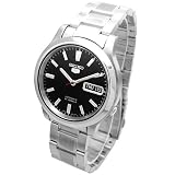 SEIKO SEIKO 5 (セイコーファイブ) デイデイトカレンダー搭載・オートマチック・裏スケルトン メンズウォッチ ブラックダイヤル SNK795K1の画像