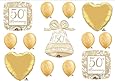 50th Fiftieth Anniversary Party Balloons BELL Decorations Supplies Favors