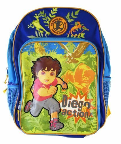 Nick Jr Diego The Rescuer Backpack - Diego Action Full Size School Backpack
