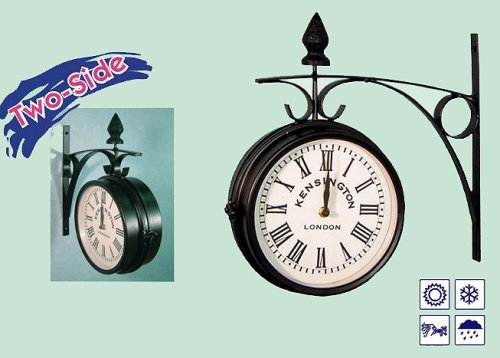 Childrens Toyshop  Outdoor Living : VICTORIAN STYLE WALL CLOCK/ DOUBLE SIDED/ BRAND NEW