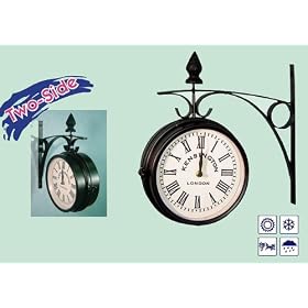 VICTORIAN STYLE WALL CLOCK/ DOUBLE SIDED/ BRAND NEW