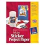 Avery Sticker Project Paper, White, 8.5 x 11 Inches, Pack of 15 (03383)