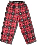 Calvin Klein Microfiber Flannel Lounge Pants for Children in Red/Black plaid - WINTER CLEARANCE SALE