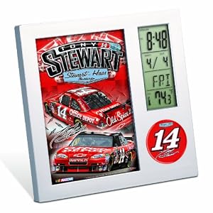 NASCAR Tony Stewart Digital Desk Clock