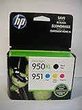 HP 950XL Black and 951 Color Ink Cartridges, C/M/Y, Combo Pack (In Retail Packing)