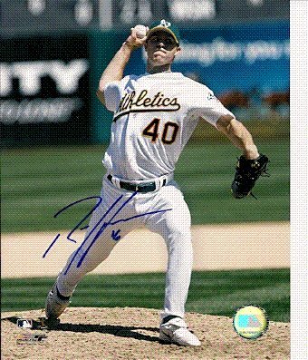 Rich Harden Autographed/Hand Signed Oakland A'S 8x10 Photo
