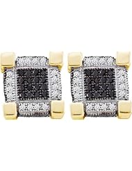 10KT Yellow Gold 0.50 CTW Diamond Micro Pave Earrings