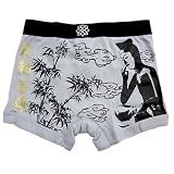 仏像メンズボクサーパンツ【弥勒菩薩（GY）Lサイズ】/ラメ・光沢プリント☆男性用下着通販☆
