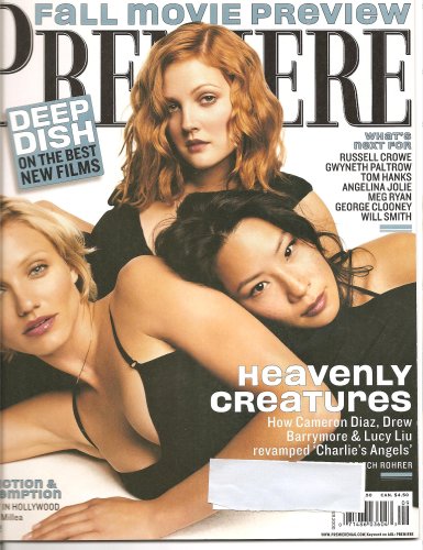 Premiere Magazine September 2000 Drew Barrymore, Cameron Diaz and Lucy liu cover-Charlies Angels