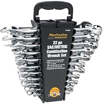 Wilmar W1069 22-Piece SAE/Metric Polished Combo Wrench Set