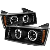 04-05 CHEVY COLORADO GMC CANYON PJT HEADLIGHTS BLACK 