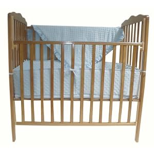 American Baby Company Heavenly Soft Minky Dot 3-Piece Porta-Crib Set