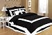7 Pieces Caprice Black and White Hotel Comforter Bed-in-a-bag Set California-cal King Size Image
