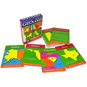 GEOToys Geocards USA Jumbo Card Game of State Facts