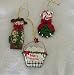 3 Golf Bag Tees Golfing Christmas Tree Collectible Ornaments