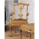 Victorian Hard Carved Solid Pine Antique Replica Arm Chair Victorian Hard Carved Solid Pine Antique Replica Arm Chair