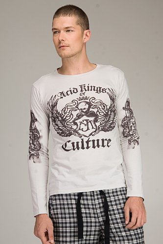Click here to buy Juicy Couture Acid Rings Light Grey Long Sleeve T-Shirt.