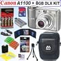 Canon Powershot A1100 IS 12.1MP Digital Camera in Gray + 8GB Deluxe Kit