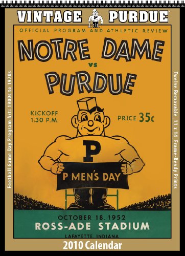Vintage Purdue Boilermakers 2010 Football Program Calendar