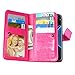 Galaxy S7 Edge Case, S7 Edge Case, TabPow 9 Card Slot Series - Wallet Folio PU Leather Case Cover With Detachable Magnetic Hard Case For Samsung Galaxy S7 Edge, Pink