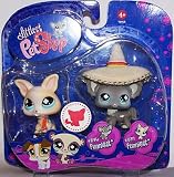 Littlest Pet Shop - Pet Pairs - 2-Pack - Funniest - grauer Chihuahua #836 & beiger Chihuahua #837 - mit Sombrero / Mexikan-Hut - OVP